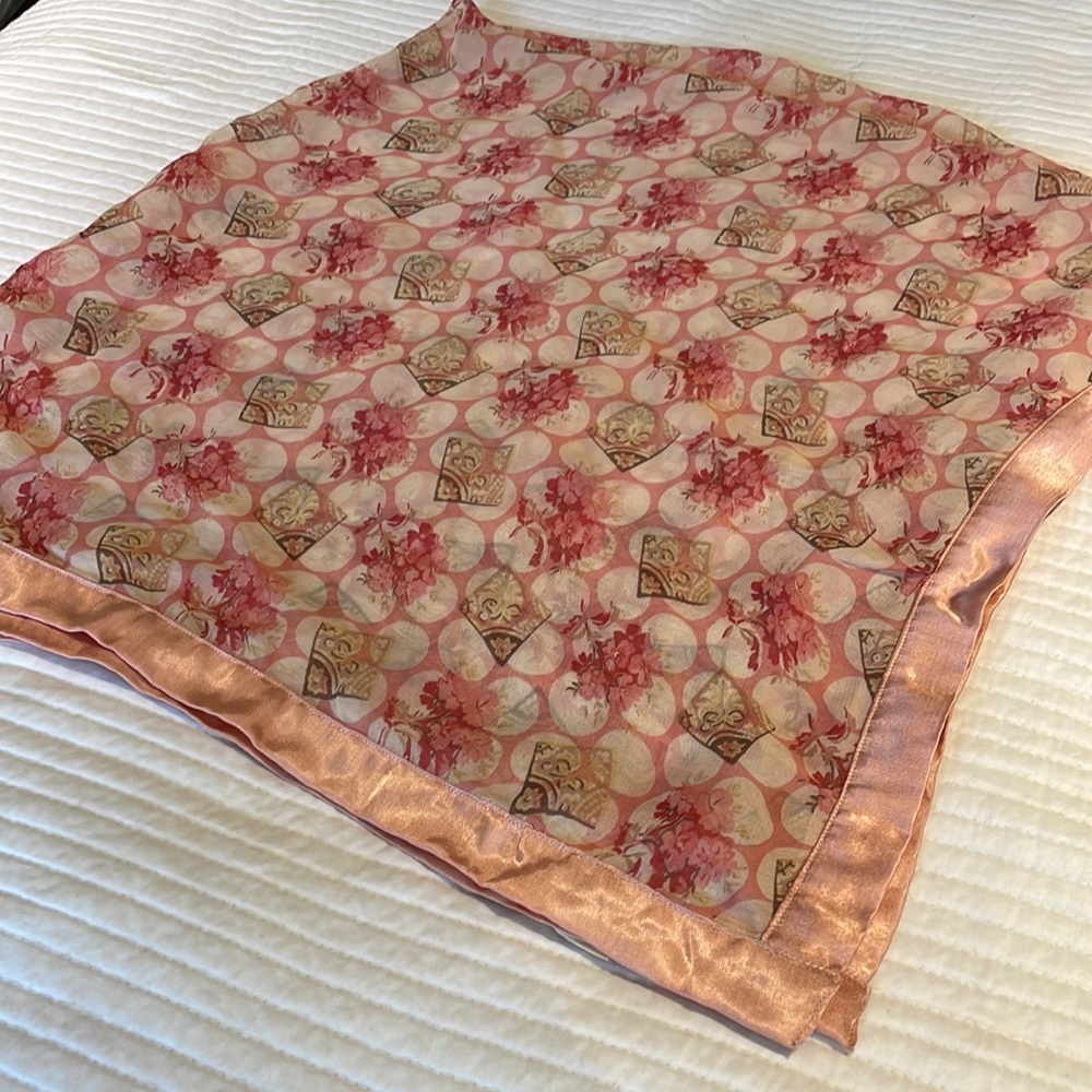 April Cornell Pink and Cream Scarf